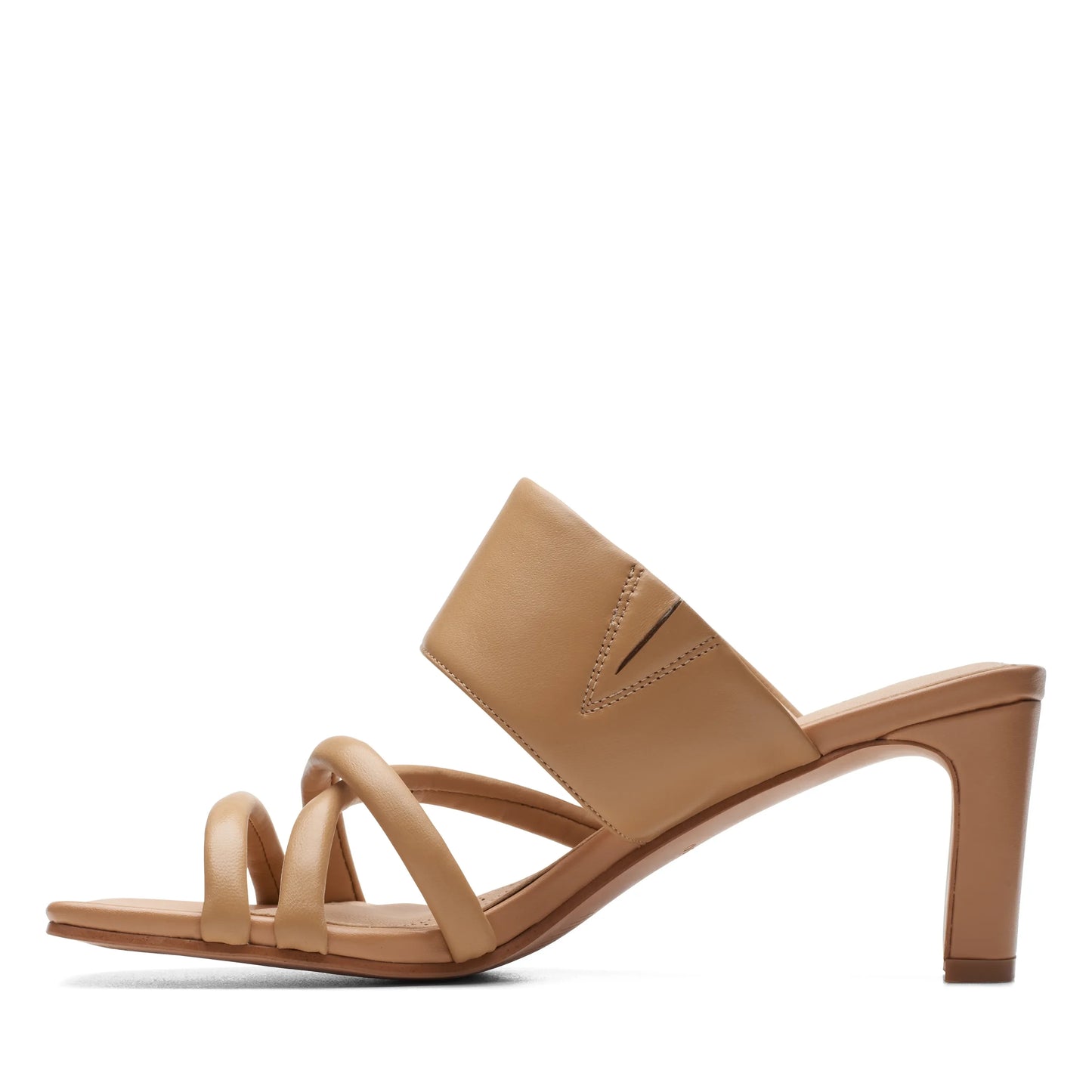 Sandalias Con Tiras De La Marca Clarks Para Mujer Modelo Seren Mule Camel En Color Beige