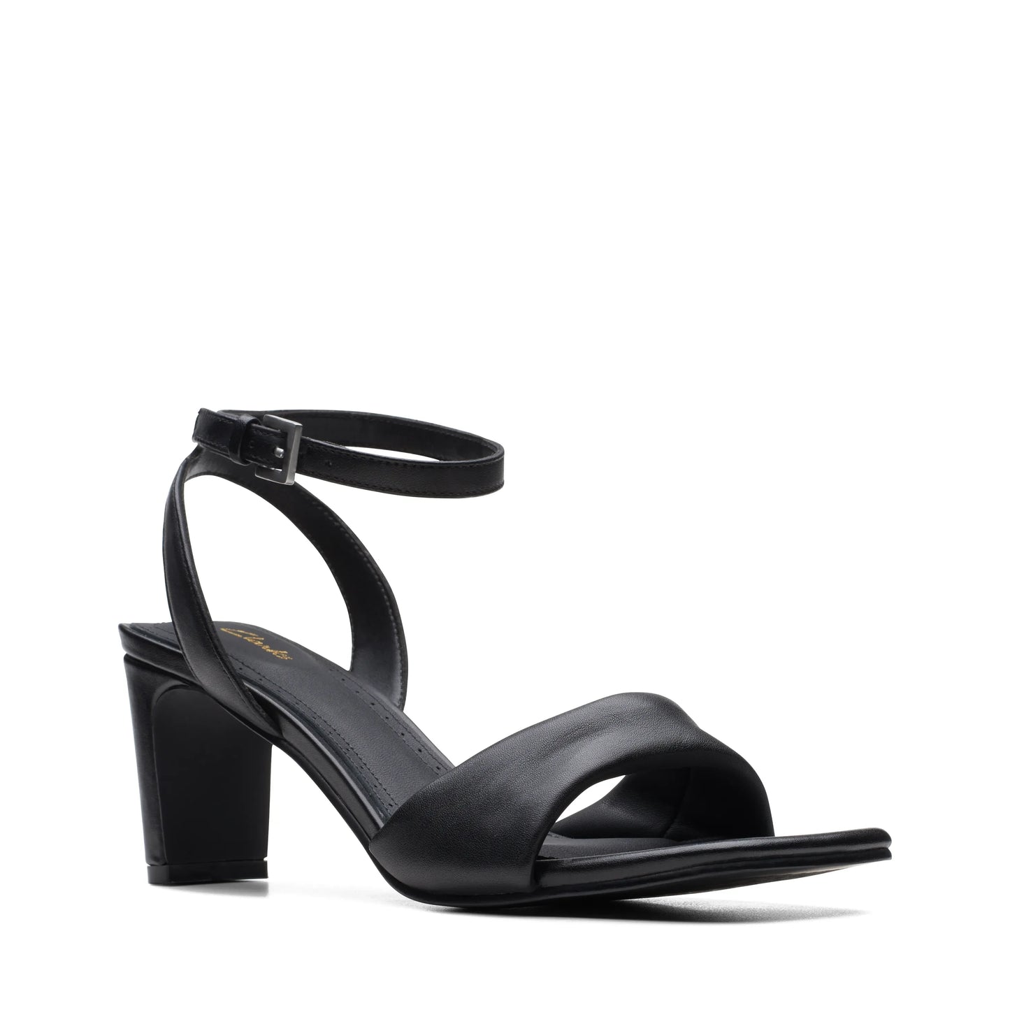Sandalias Con Tiras De La Marca Clarks Para Mujer Modelo Seren Strap Black Leather En Color Negro