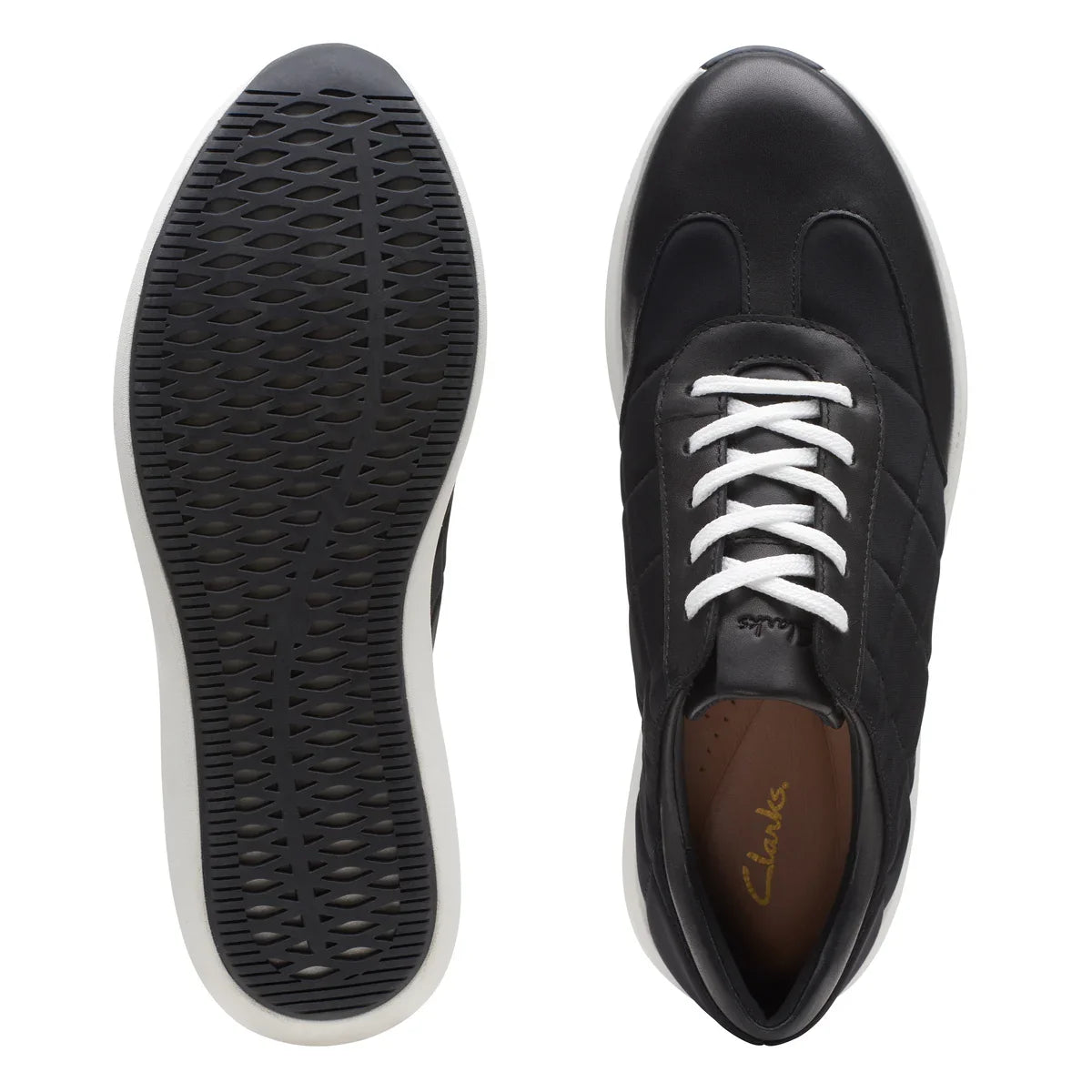 Sneakers De Vestir De La Marca Clarks Para Mujer Modelo Un Rio Stitch Black Combination En Color Negro