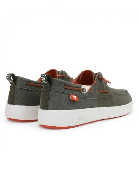Nautische Schuhe der Marke Pitas für Herren, Modell Maui Kaki in Khakifarbe