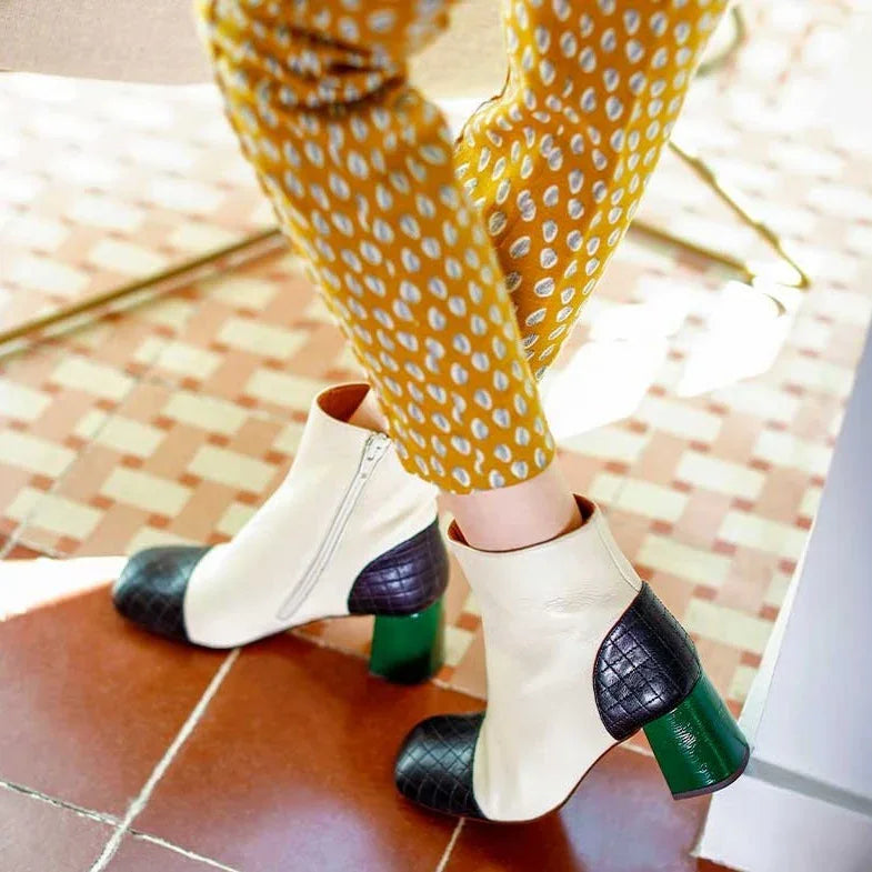 Bottes Pabush blanches pour femme Chie Mihara
