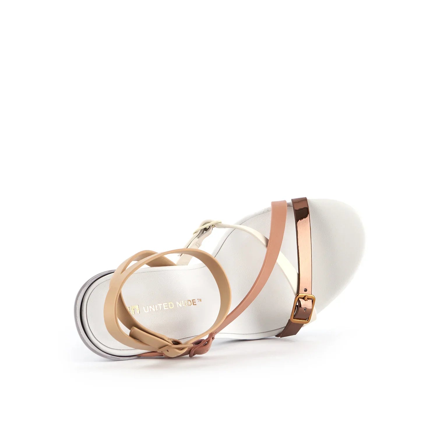 Sandalias De La Marca United Nude Para Mujer Modelo Sia Strappy Hi Bohemian De Tacón En Color Beige