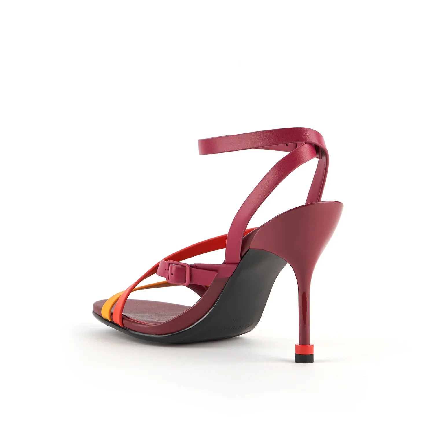 Sandalias De La Marca United Nude Para Mujer Modelo Sia Strappy Hi Lava De Tacón En Color Rojo