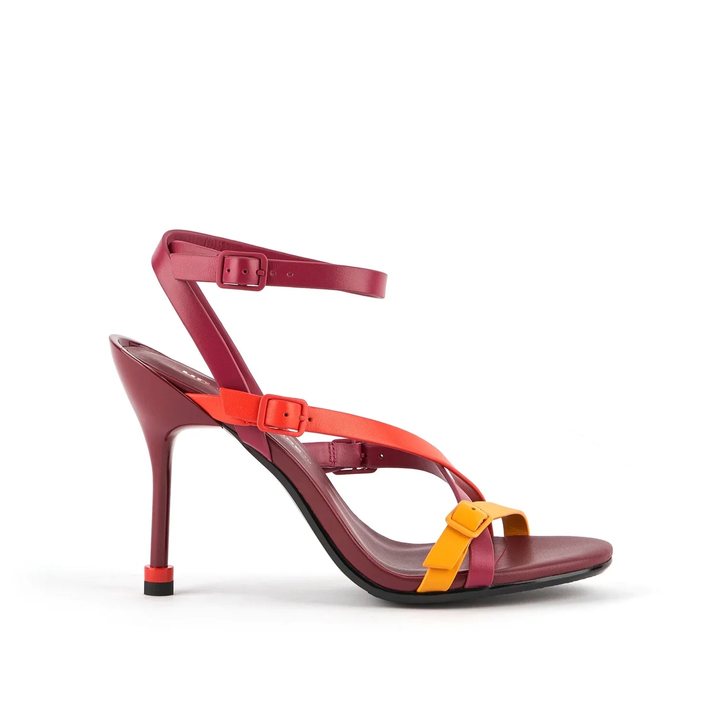 Sandales à talons hauts et lanières Sia pour femmes de United Nude, en rouge