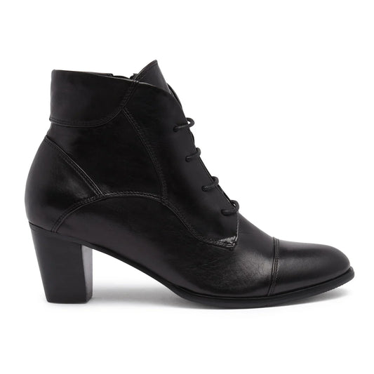 Bottines femme Regarde Le Ciel, modèle Sonia123 Glove Black, en noir