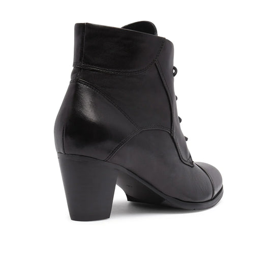 Bottines femme Regarde Le Ciel, modèle Sonia123 Glove Black, en noir