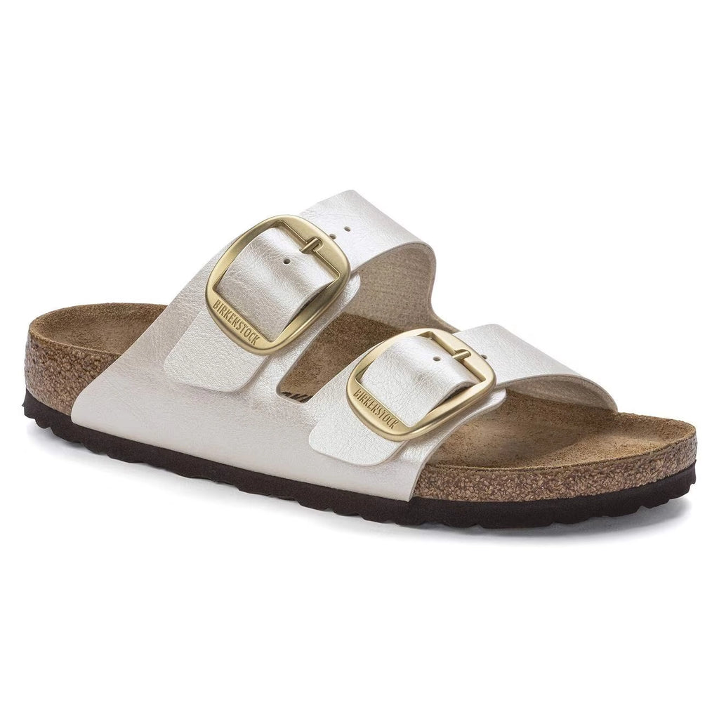 BIRKENSTOCK Arizona BB BF Graceful Pearl White: أبيض صنادل للنساء