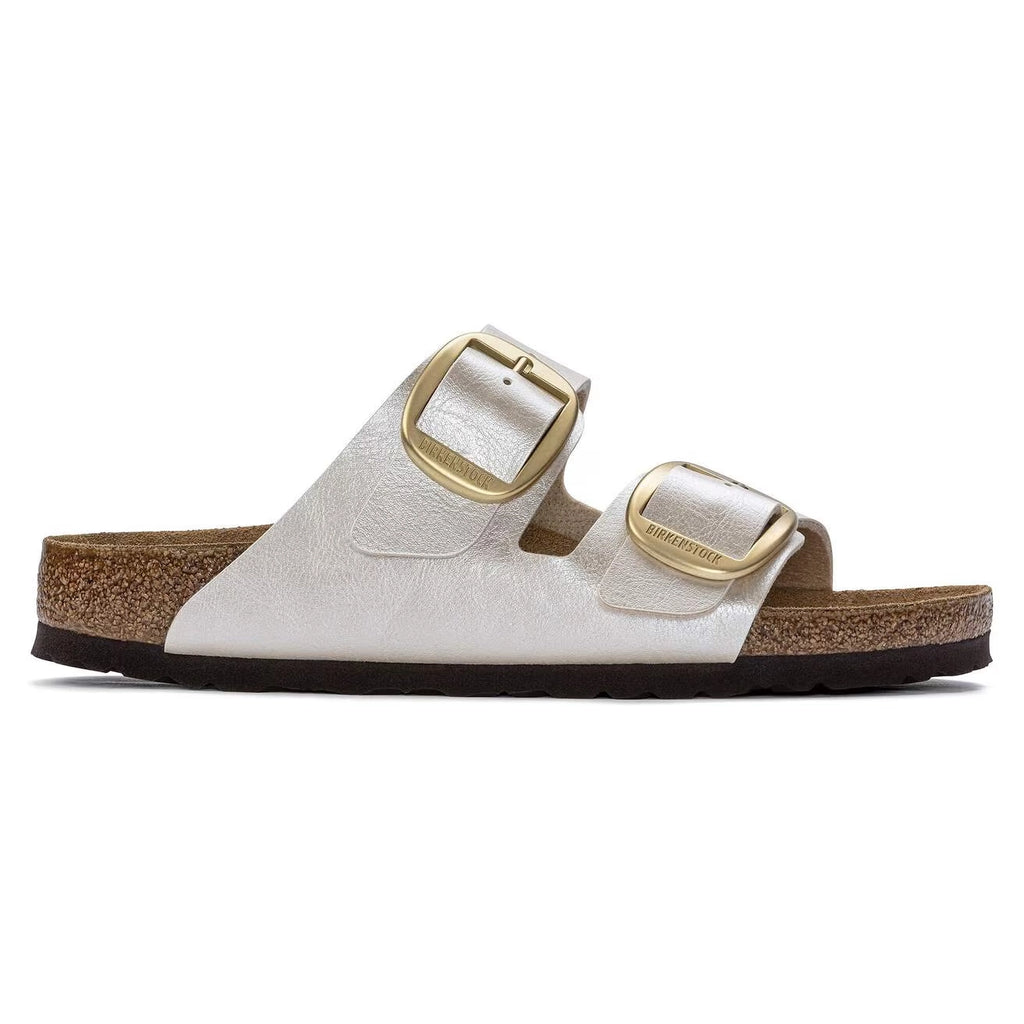 BIRKENSTOCK Arizona BB BF Graceful Pearl White: أبيض صنادل للنساء