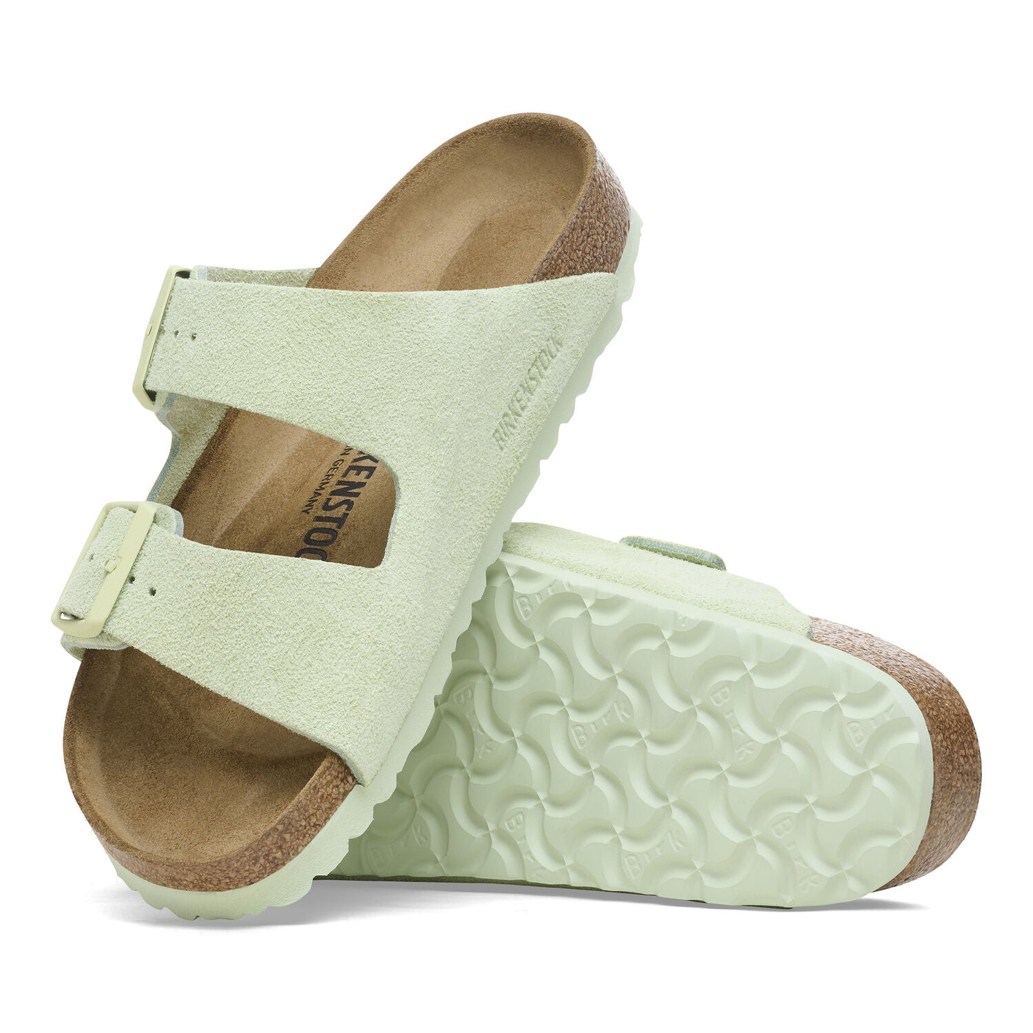 BIRKENSTOCK | ЖЕНСКИЕ САНДАЛИИ | ЗАМША ARIZONA, ВЫЦВЕТШИЙ ЛАЙМ | ЗЕЛЕНЫЙ
