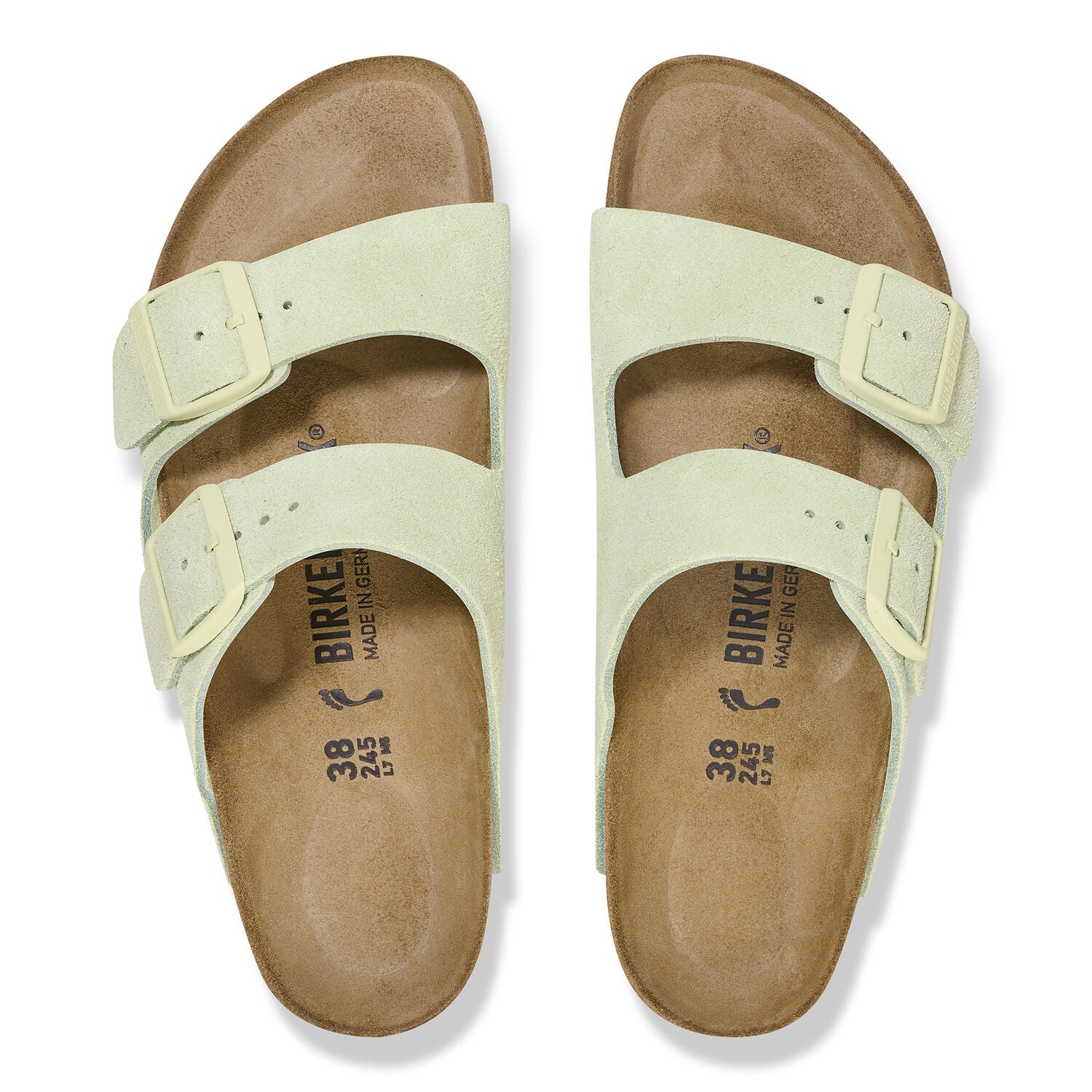 BIRKENSTOCK | ЖЕНСКИЕ САНДАЛИИ | ЗАМША ARIZONA, ВЫЦВЕТШИЙ ЛАЙМ | ЗЕЛЕНЫЙ