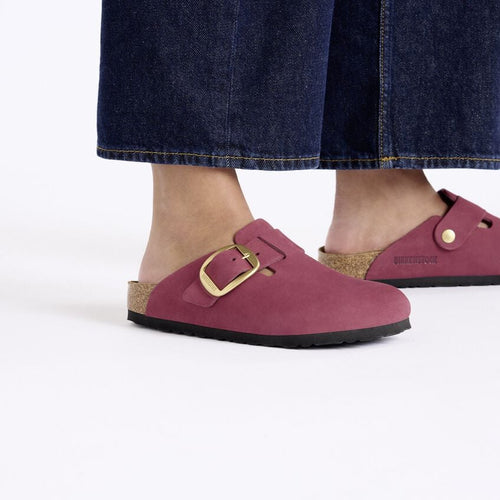 BIRKENSTOCK | ZUECOS | MUJER | BOSTON BIG BUCKLE FUR BERRY CRUSH | ROSA
