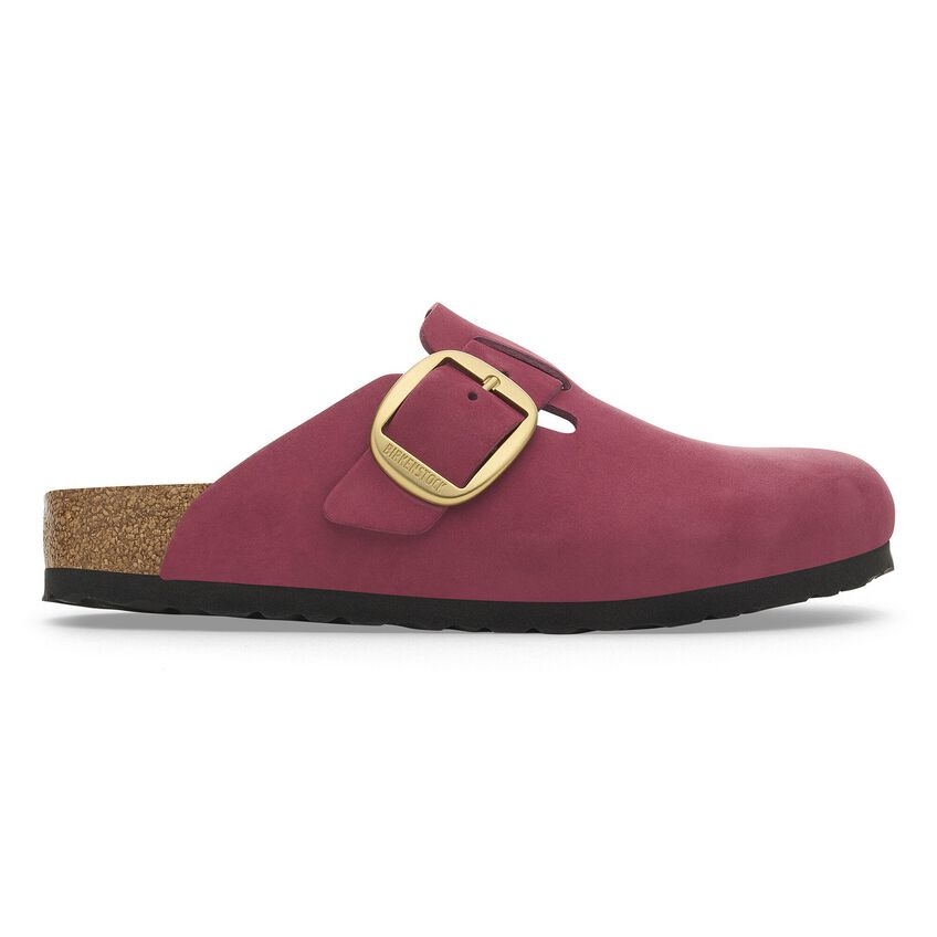 BIRKENSTOCK | Женские сандалии | Boston с большой пряжкой, мех, ягодный краш | розовый