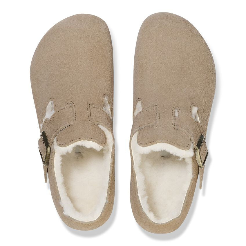 BIRKENSTOCK | SANDALIAS MUJER | LONDON SHEARLING SUEDE LEATHER TAUPE | MARRÓN