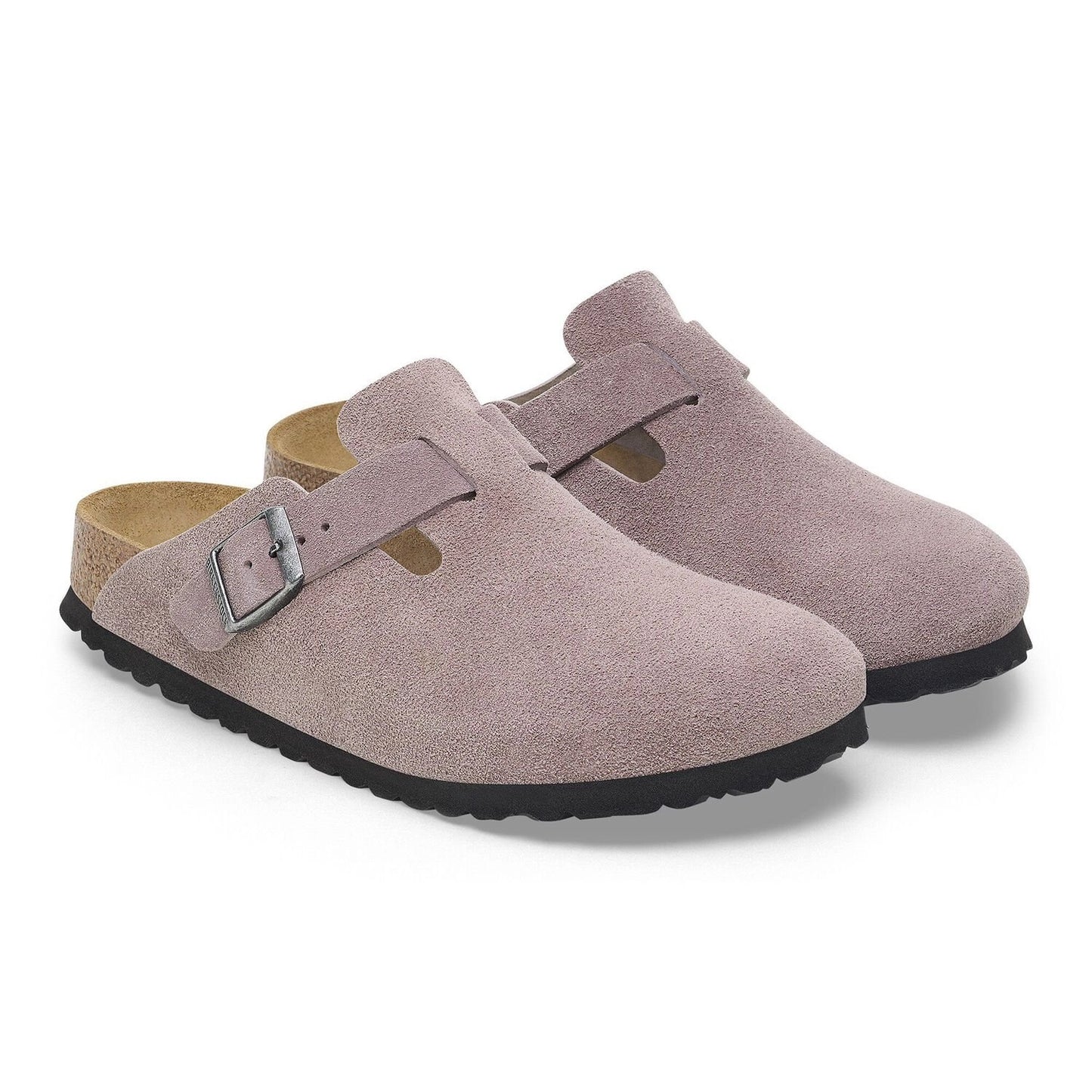 BIRKENSTOCK | WOMEN'S SANDALS | BOSTON SUEDE LEATHER FADED PURPLE | LILAC