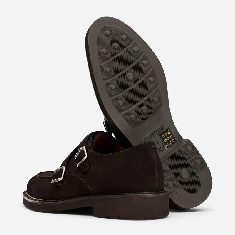 LOTTUSSE | ZAPATOS DE VESTIR | HOMBRE | DOBLE HEBILLA BUCKSTER MOKA | MARRON