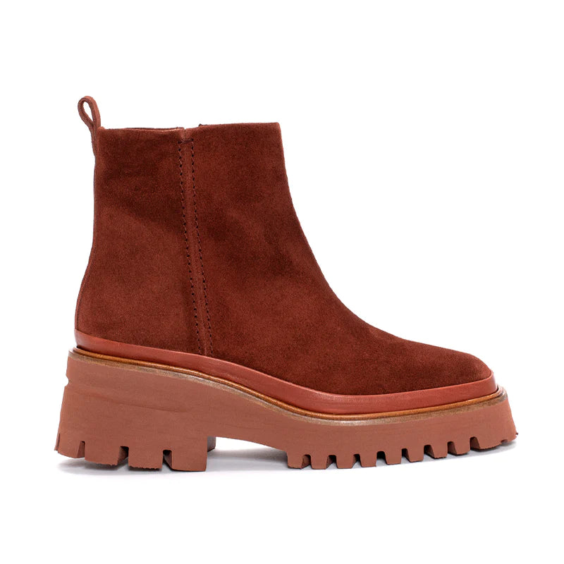 PONS QUINTANA | ANKLE BOOTS | WOMEN'S | EVA VELOUR LEATHER | RED