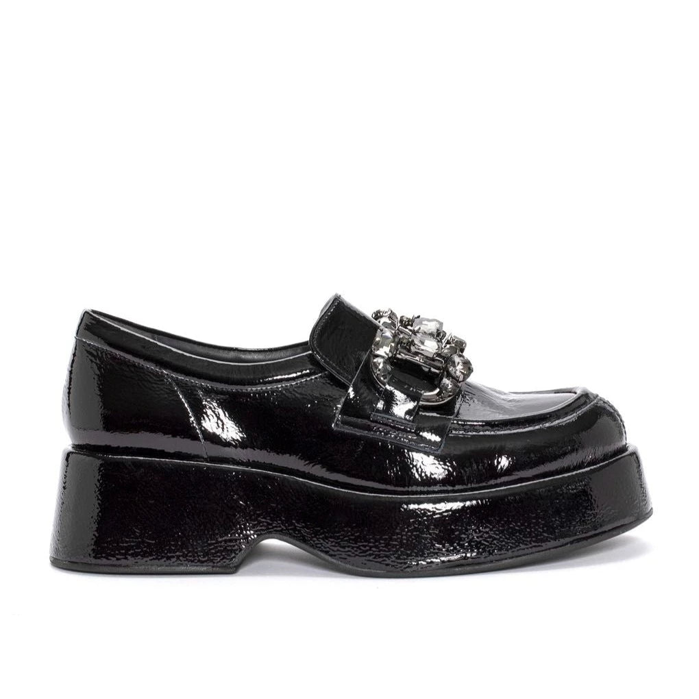 PONS QUINTANA | レディース ローファー | ブラック ナパ LC フリッパー | ブラック