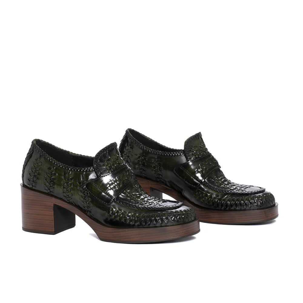 PONS QUINTANA | WOMEN'S LOAFERS | CRISTIN MOSS NEPAL PAST | GREEN