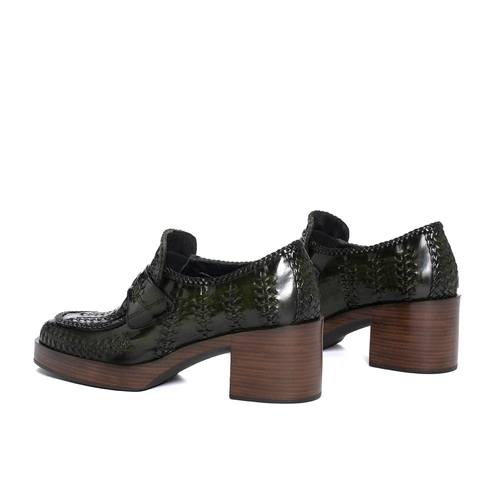 PONS QUINTANA | WOMEN'S LOAFERS | CRISTIN MOSS NEPAL PAST | GREEN