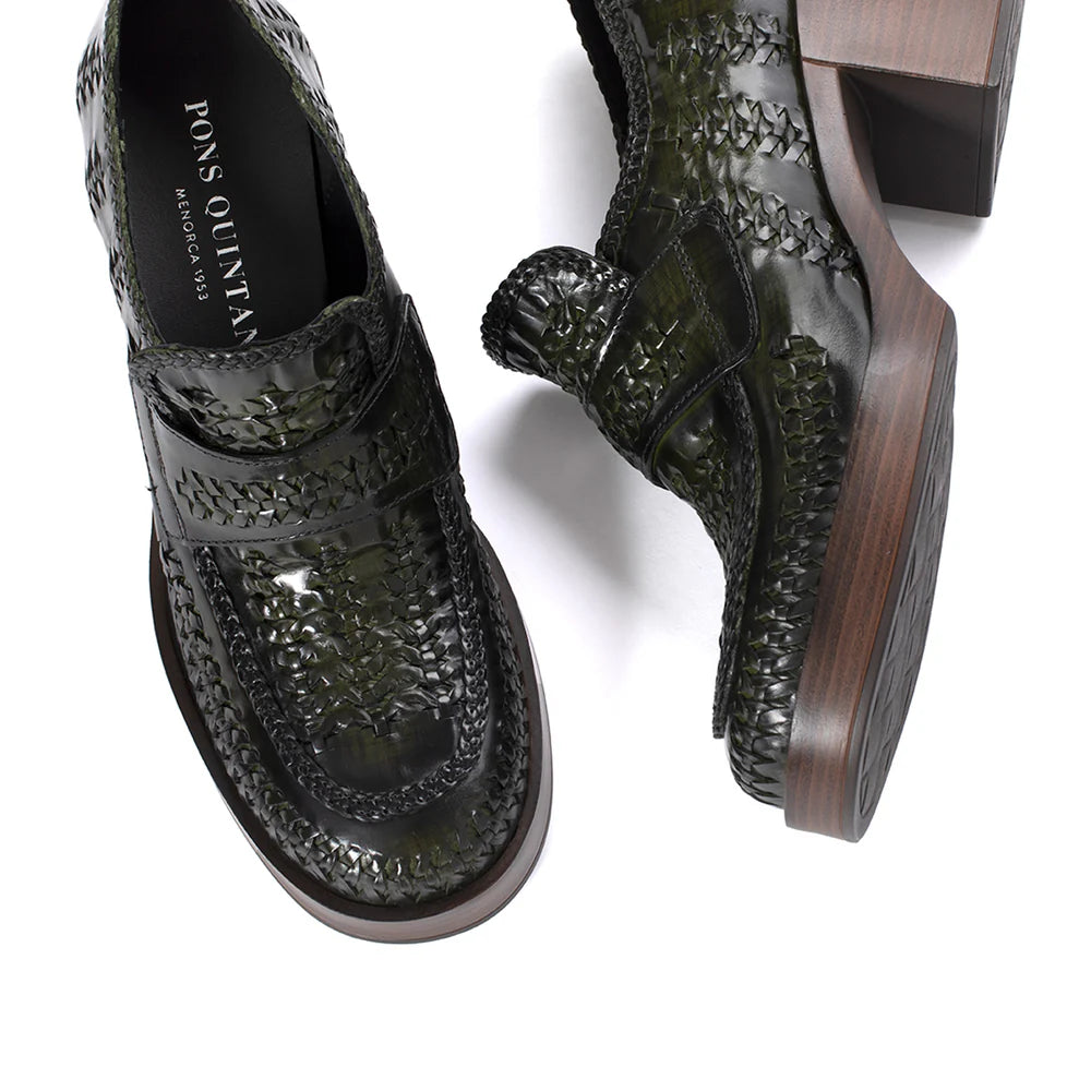 PONS QUINTANA | WOMEN'S LOAFERS | CRISTIN MOSS NEPAL PAST | GREEN