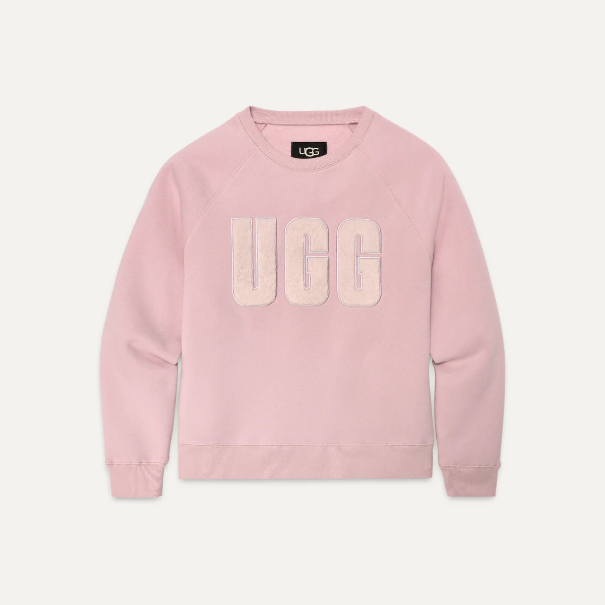 UGG | WOMEN'S SWEATSHIRT | MADELINE FUZZY LOGO ASHEN ROSE | PINK