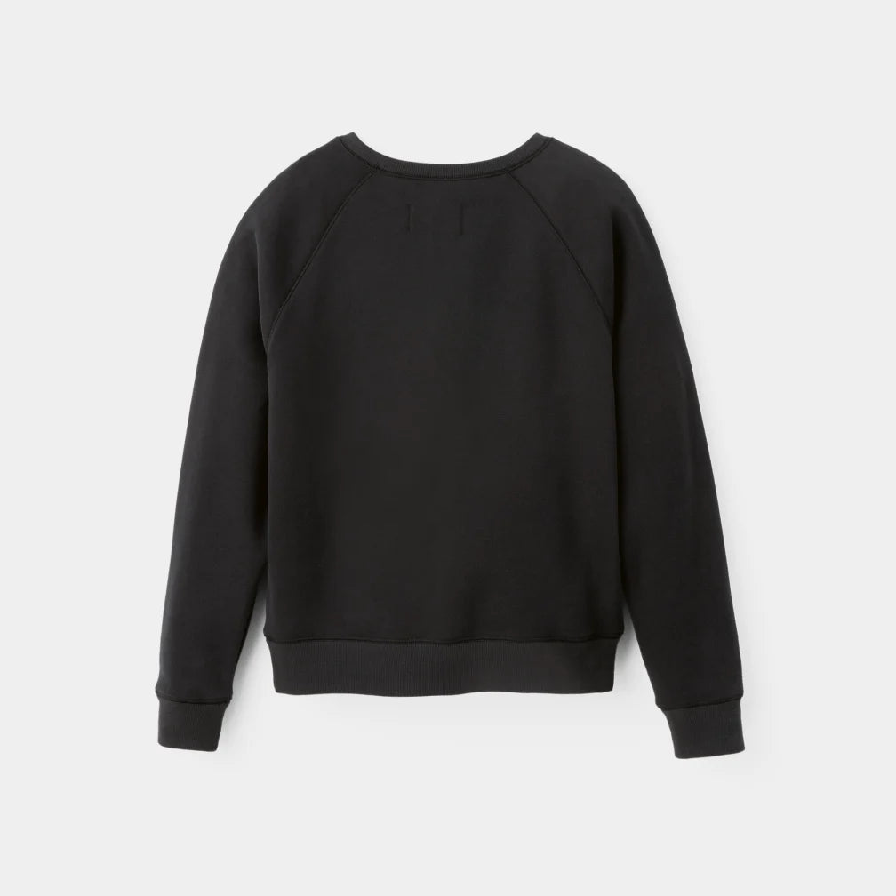 UGG | JERSEY MUJER | W MADELINE FUZZY LOGO CREWNECK BKCRM BLACK / CREAM | NEGRO