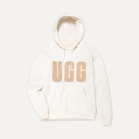 UGG | WOMEN'S SWEATER | KING UGGFLUFF LOGO HOODIE CHESTNUT/PLASTER | BROWN