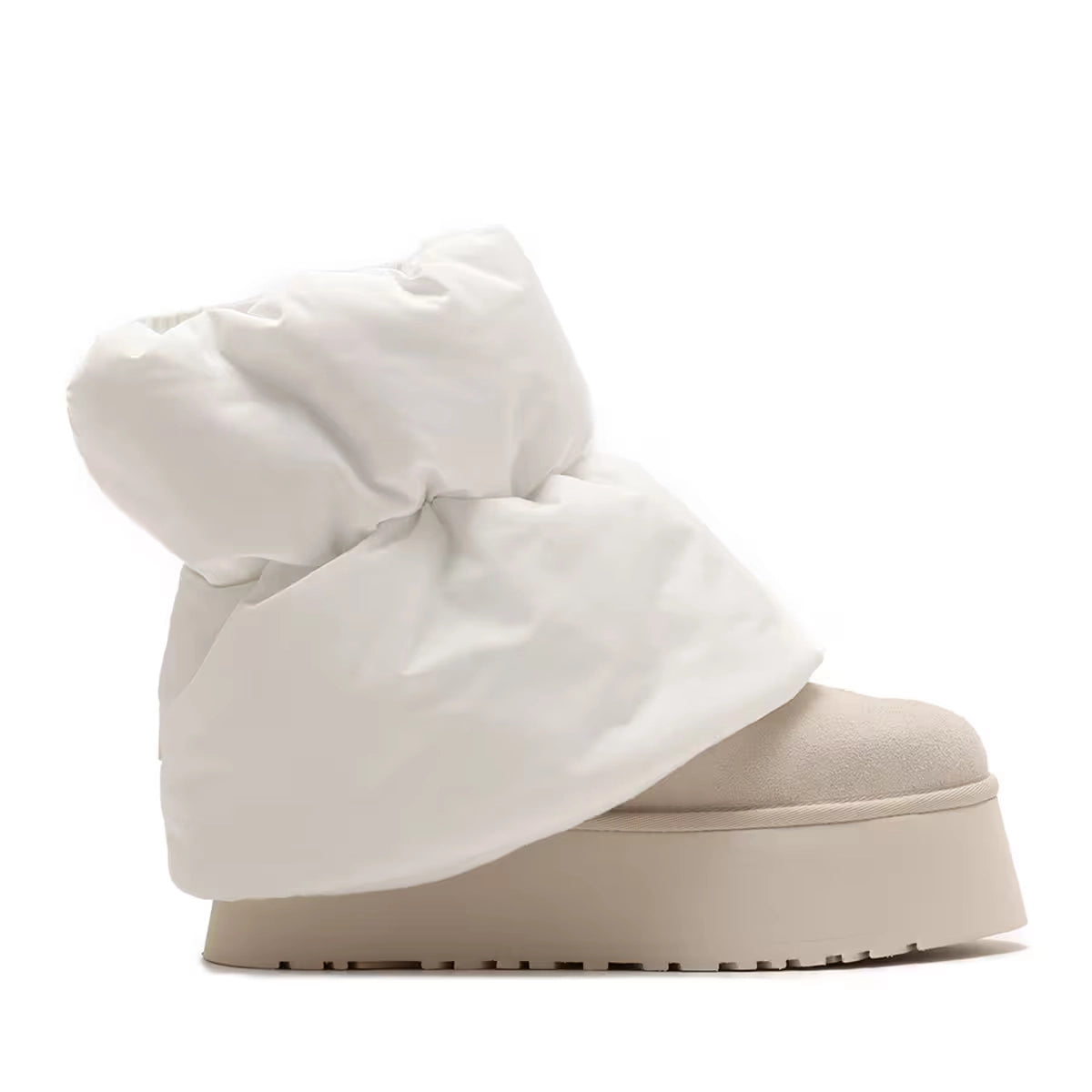 UGG | BOTINS DONA | CLASSIC MINI DIPPER PUFFER WHITE/CERAMIC | BLANC