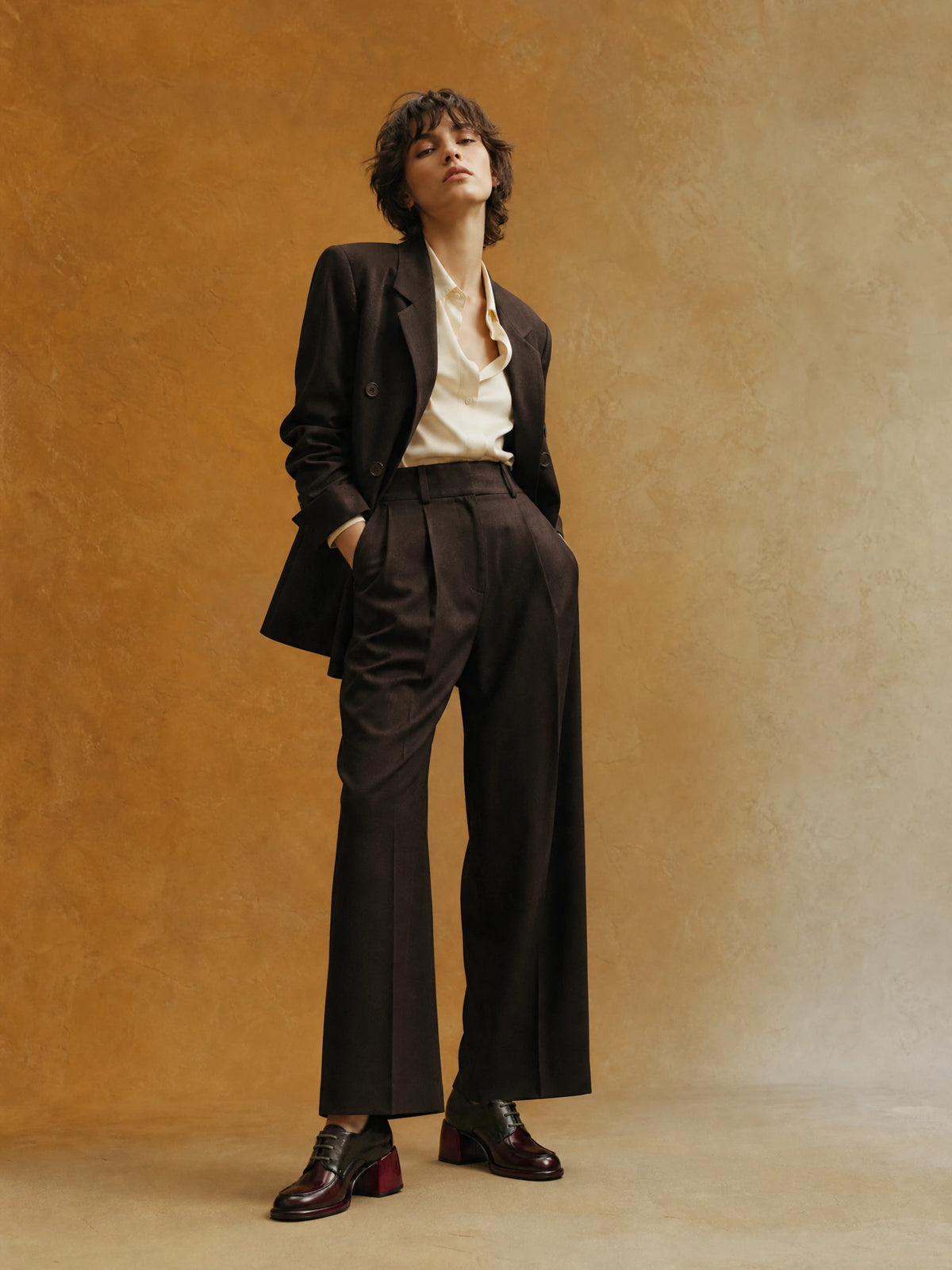 PONS QUINTANA | ZAPATOS DE VESTIR | MUJER | EMILIA NEPAL MUSGO | GRANATE