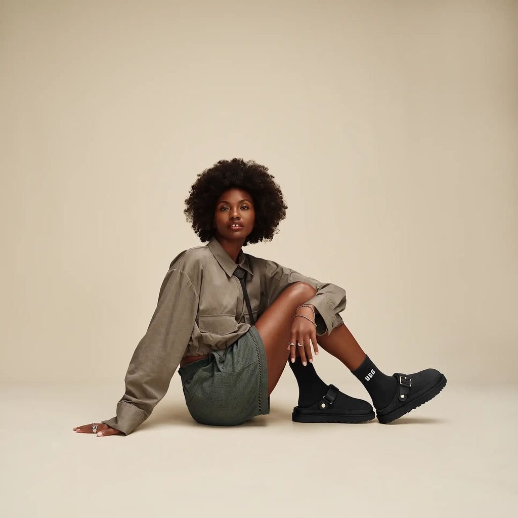 UGG W Goldenstar Villa CLOG Black: negre sabates per a dona