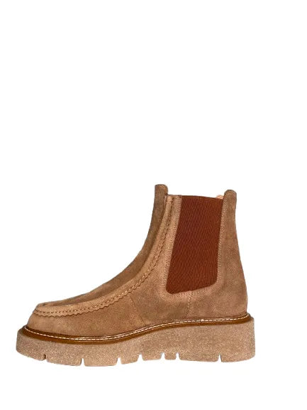 WEEKEND BY PEDRO MIRALLES | BOTINES | MUJER | VELOUR CAMEL | BEIGE