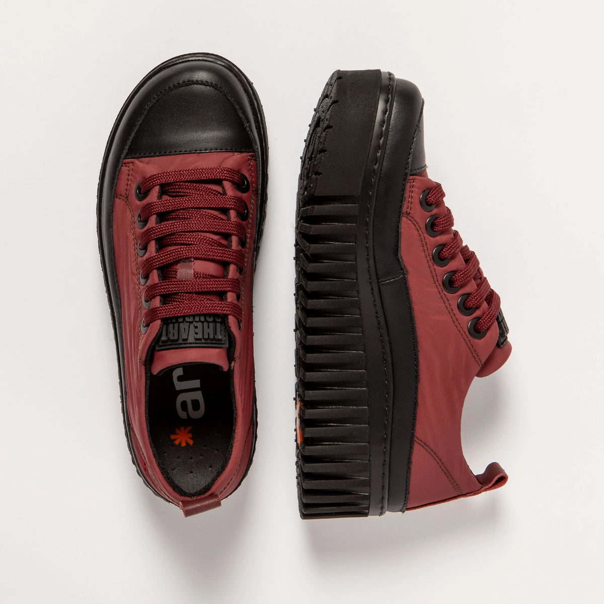 ART 1518 Brighton Nylon Burdeos-black: vermell vambes per a dona