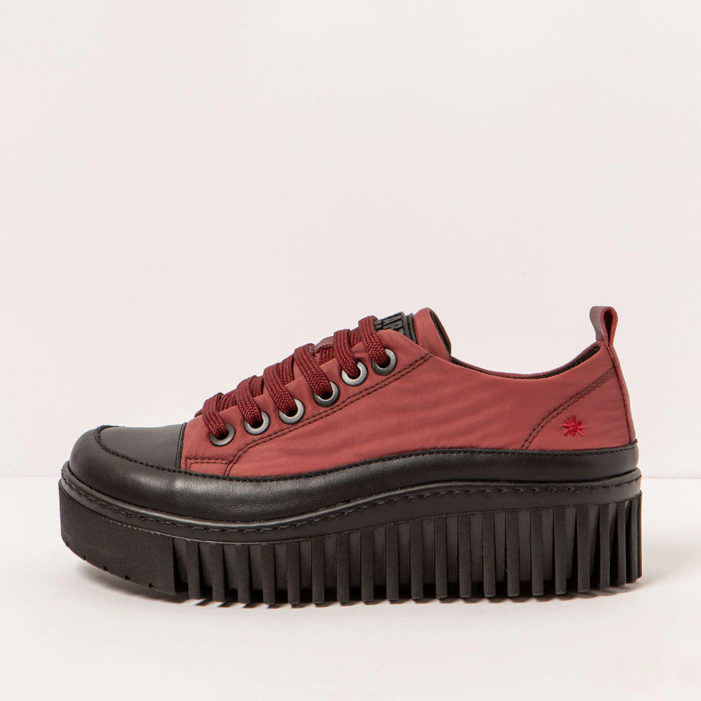 ART 1518 Brighton Nylon Burdeos-black: vermell vambes per a dona