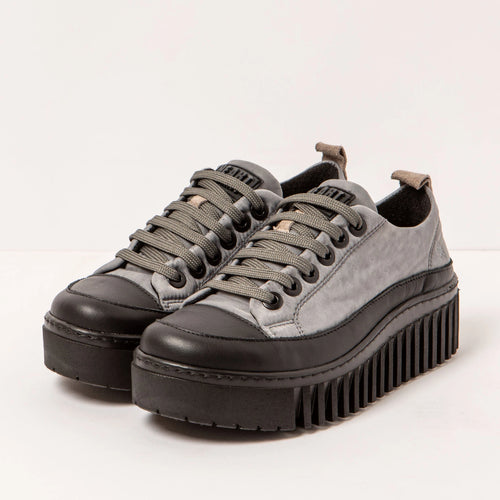 ART 1518 Brighton Nylon Grey-black: grey trainers for women