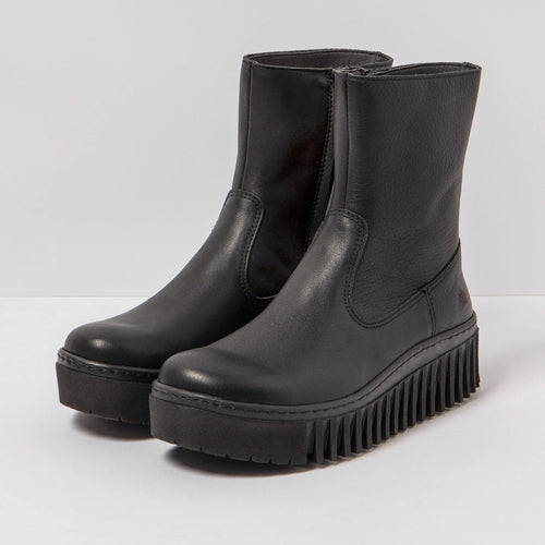ART 1531 Brighton Nappa Black: ブラック ブーツ レディース