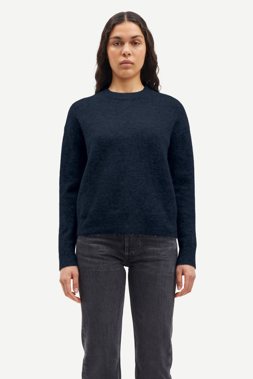 SAMSOE Anour Salute: blue jumper for women