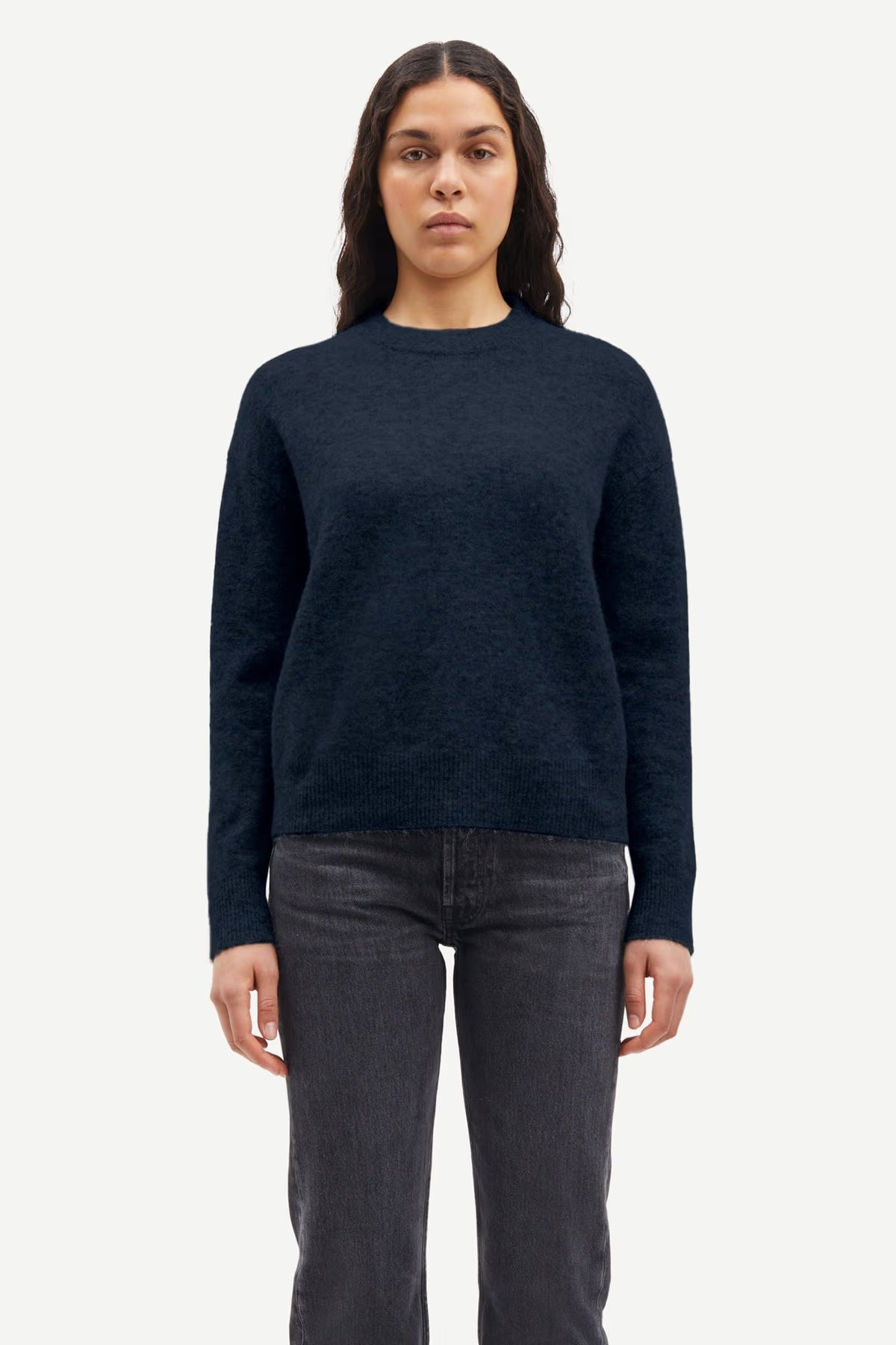 SAMSOE Anour Salute: blue jumper for women