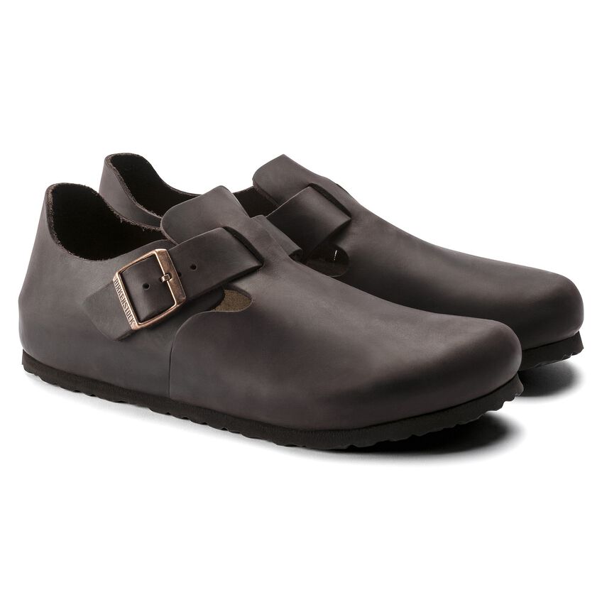 BIRKENSTOCK | SANDALIAS MUJER | LONDON OILED LEATHER HABANA | NEGRO