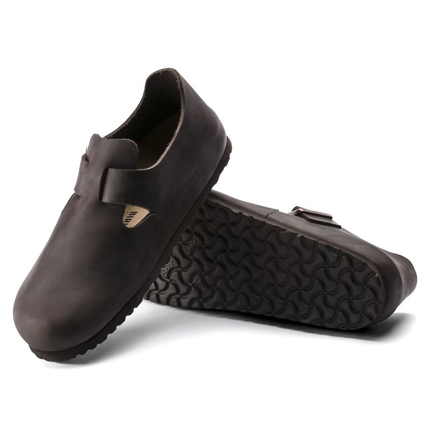 BIRKENSTOCK | WOMEN'S SANDALS | LONDON OILED LEATHER HAVANA | BLACK