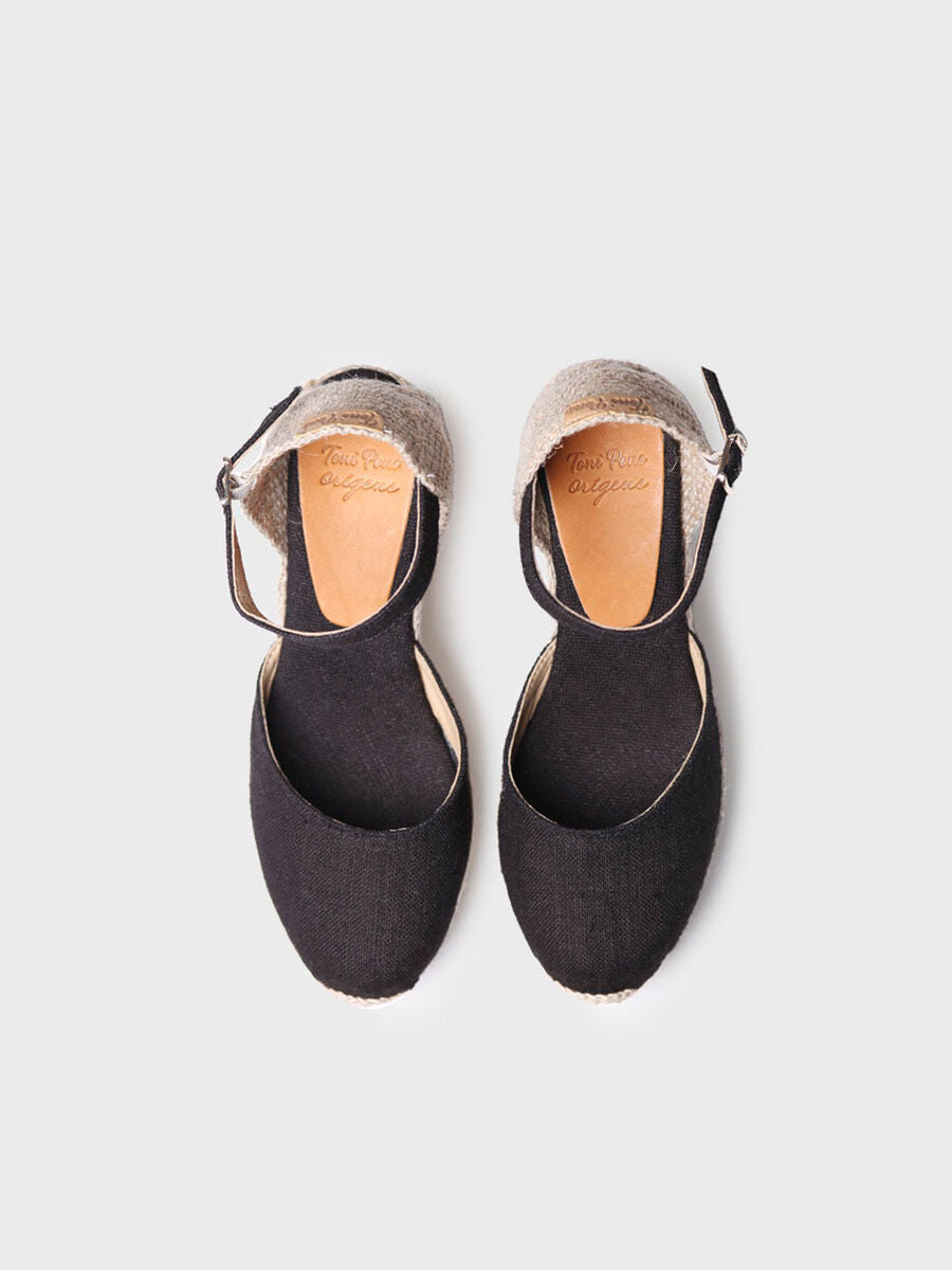 TONI PONS |女式麻底鞋 |莱亚·NT·内格雷 |黑色的