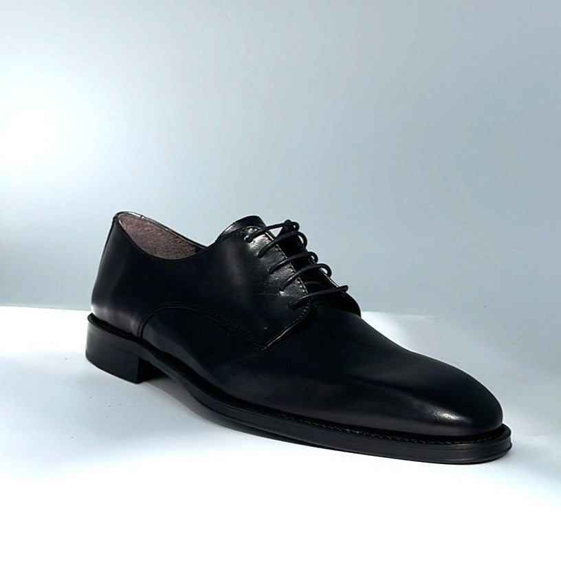 LUIS GONZALO 1966 | MEN'S DERBY SHOES | BUFFERED VEAL | BLACK