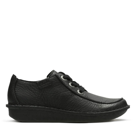 Zapatos casual para mujer de la marca clarks modelo funny dream black leather en color negro