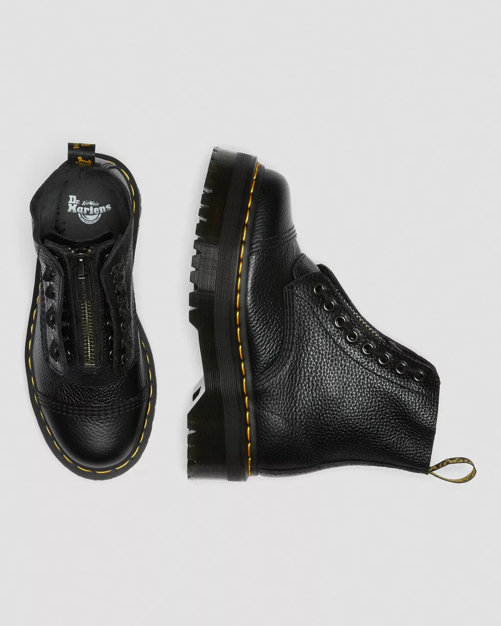 DR. MARTENS | BOTINES UNISEX | SINCLAIR BLACK MILLED NAPPA BLACK | NEGRO