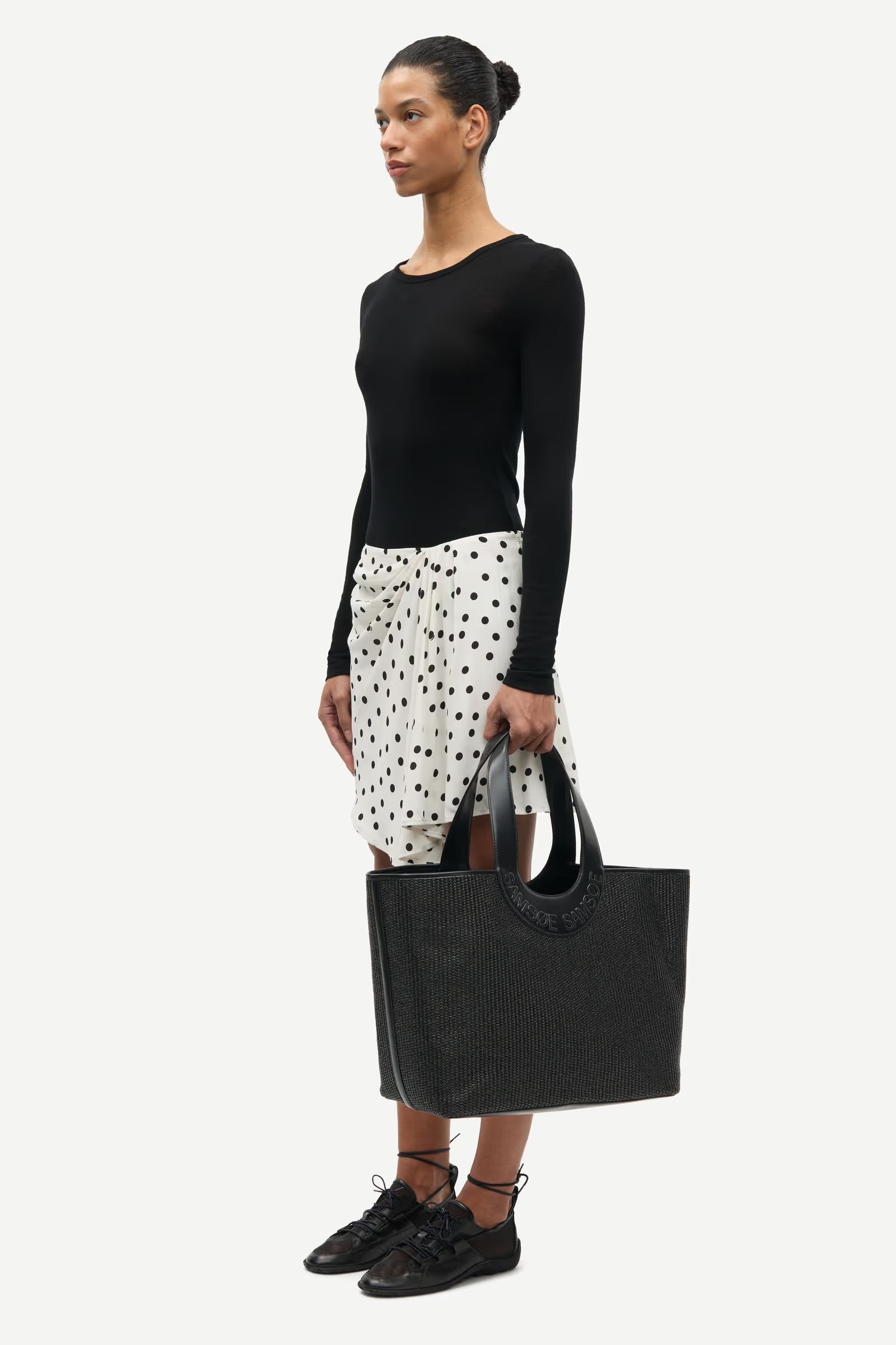 SAMSOE | FALDAS | MUJER | SAIBEN SKIRT 16060 DRIFTING DOTS EGRET | MULTICOLOR