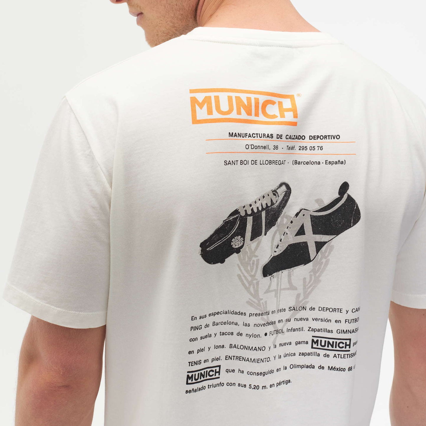 MUNICH | UNISEX T-SHIRT | VINTAGE T-SHIRT C/ ECRU | WHITE