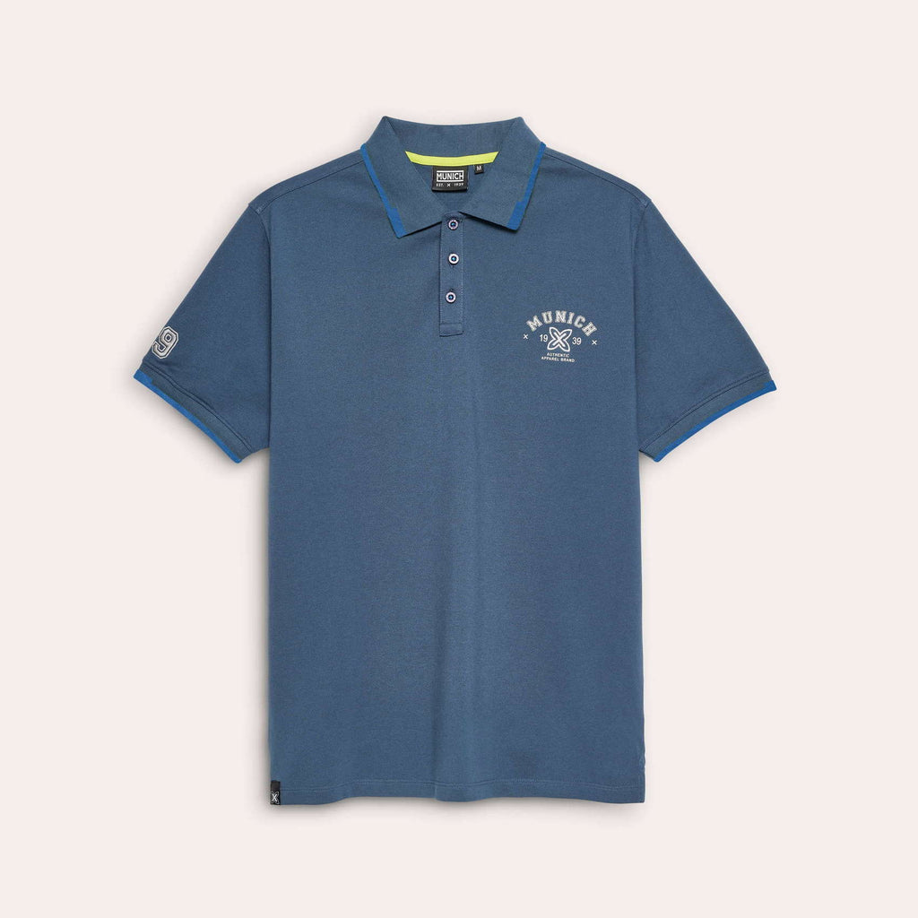 MUNICH POLO Varsity Lifestyle NAVY: синій polo унісекс