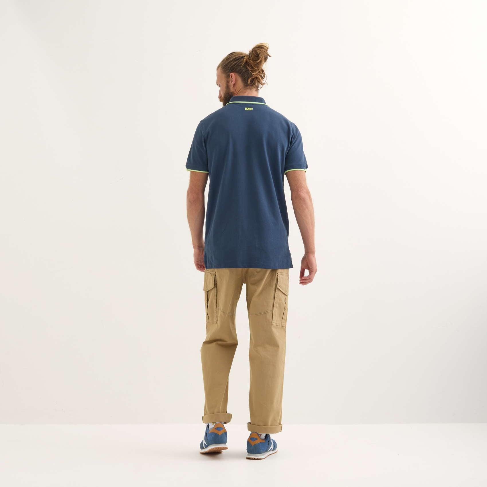 MUNICH SLAM Lifestyle C/navy: blauw polos voor heren