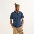 MUNICH SLAM Lifestyle C/navy: blauw polos voor heren