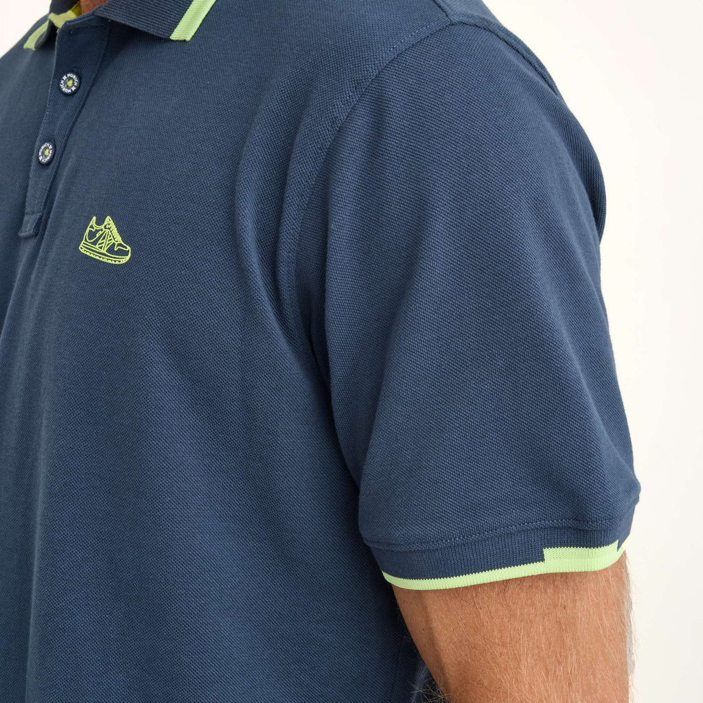 MUNICH SLAM Lifestyle C/navy: blauw polos voor heren
