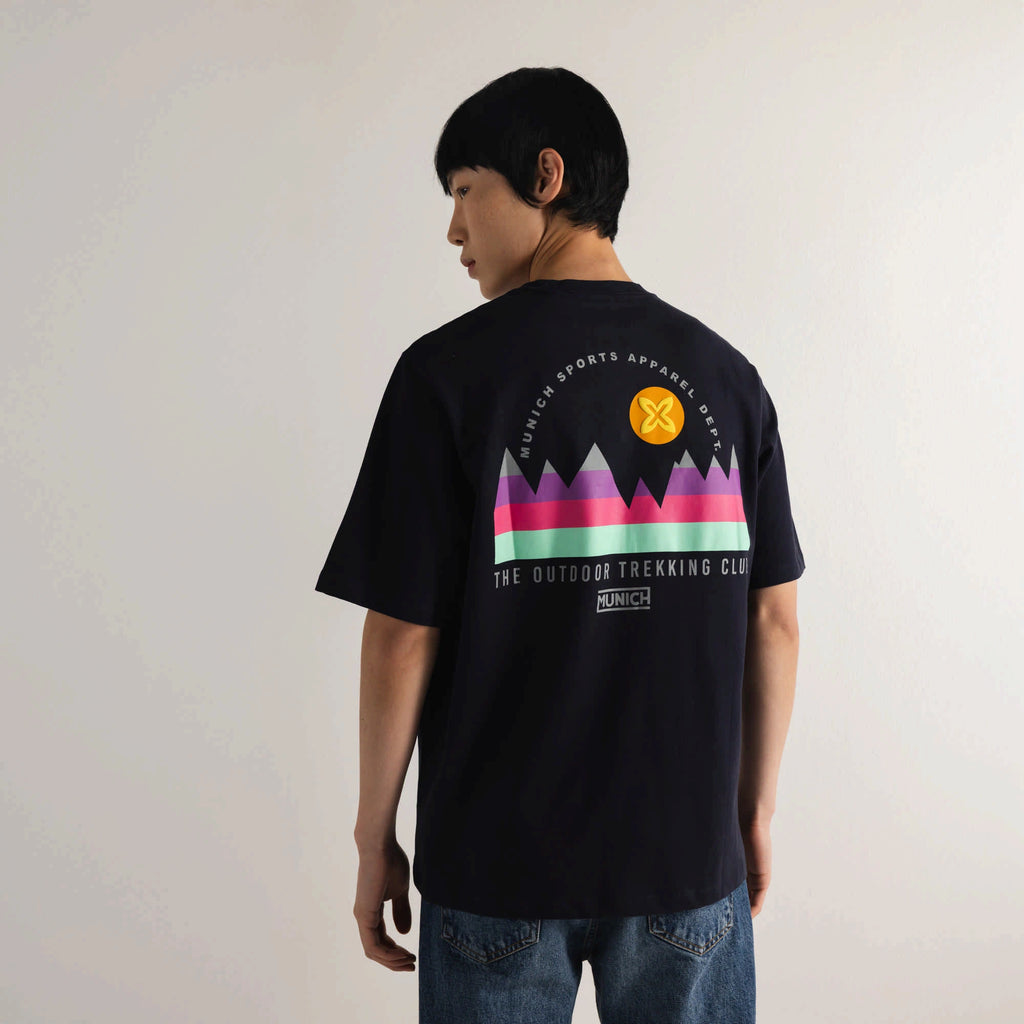 MUNICH Oversize T-shirt Trekking NAVY: blau T-Shirt für Herren